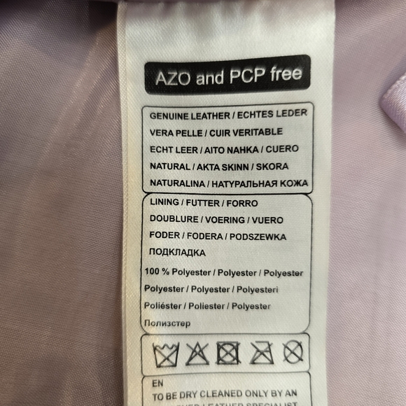 CIGNO NERO 100% Butter Soft Leather Lavender Shorts Size 8-10 - Picture 7 of 8